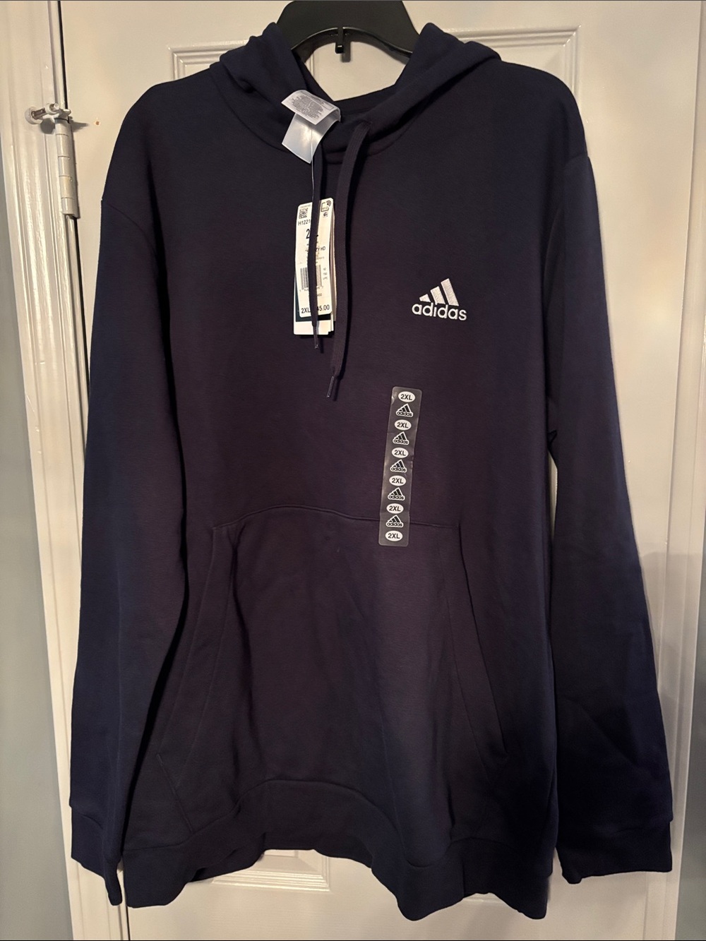 adidas Navy Logo Hoodie NWT